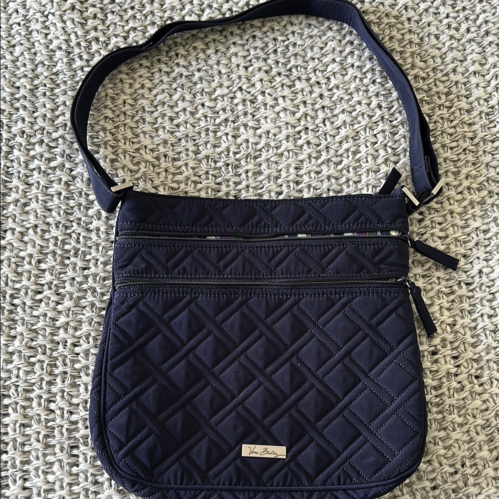 Vera Bradley Navy Bag with Adjustable Strap